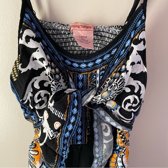 Flying Tomato Boho Print Cute Casual Jumpsuits- Sleeveless Romper Pants Jumpsuit - Picture 9 of 12